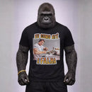 Camiseta 100% Algodão Meme Gorila - Arnold: Eu Como Até a Falha