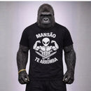 Camiseta 100% Algodão Meme Gorila - Alien: Mansão te Arromba