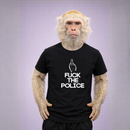 Camiseta 100% Algodão Meme Albinão - Fuck The Police